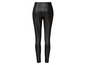 Schwarze Lederleggings für Damen.