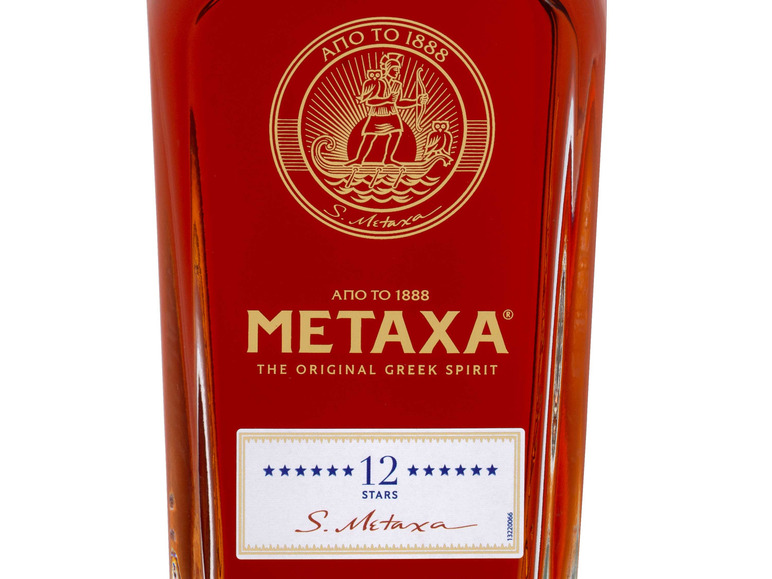 Gehe zu Vollbildansicht: METAXA 12 Stars mit Geschenkbox und Gläsern 40% Vol - Bild 4
