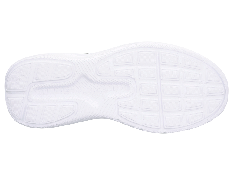Sohle eines weißen Under Armour Schuhs.