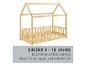 Holz-Hausbett für Kinder von 3-10 Jahren, skandinavisches Design, ideal für Jungen und Mädchen.