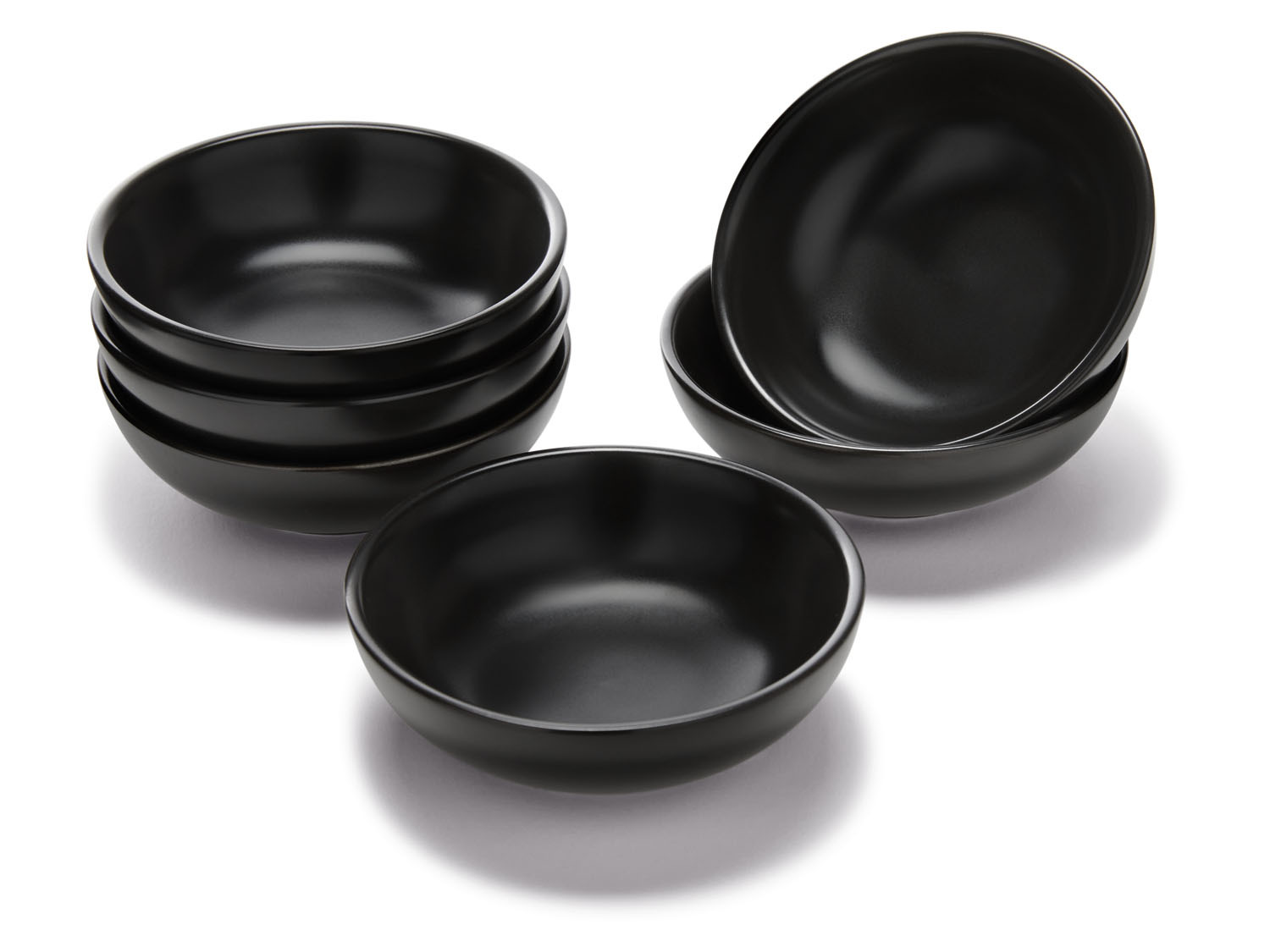 Mäser Porzellan Geschirr Set Für 2 Personen – 2 Schalen & 2 Platten, Schwarz, Rechteckig