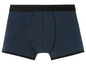 Dunkelblaue Boxershorts mit schwarzem Bund.