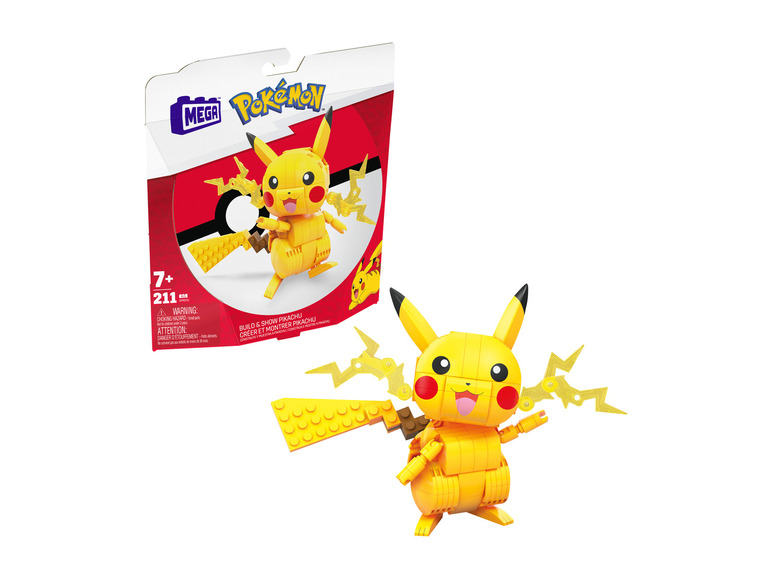 Ein Mega Construx Bauset von Pikachu aus Pokémon.