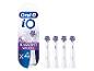 Vier Oral-B iO Radiant White Bürstenköpfe.