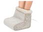 Elektrische beige Plüsch-Fußwärmestiefel