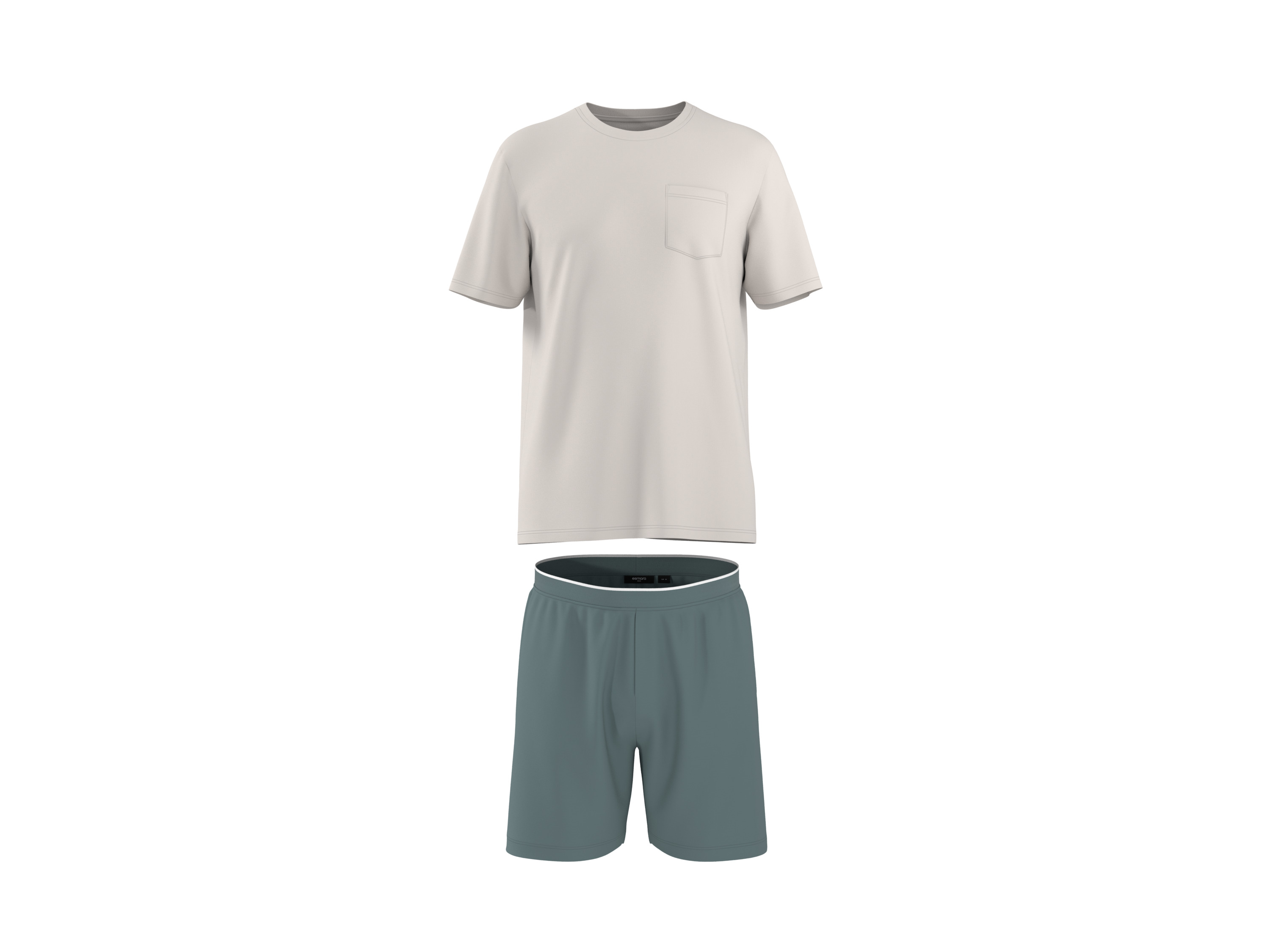 ESMARA MEN Herren Pyjama (Creme, XL (56/58)) - Farbe: beige