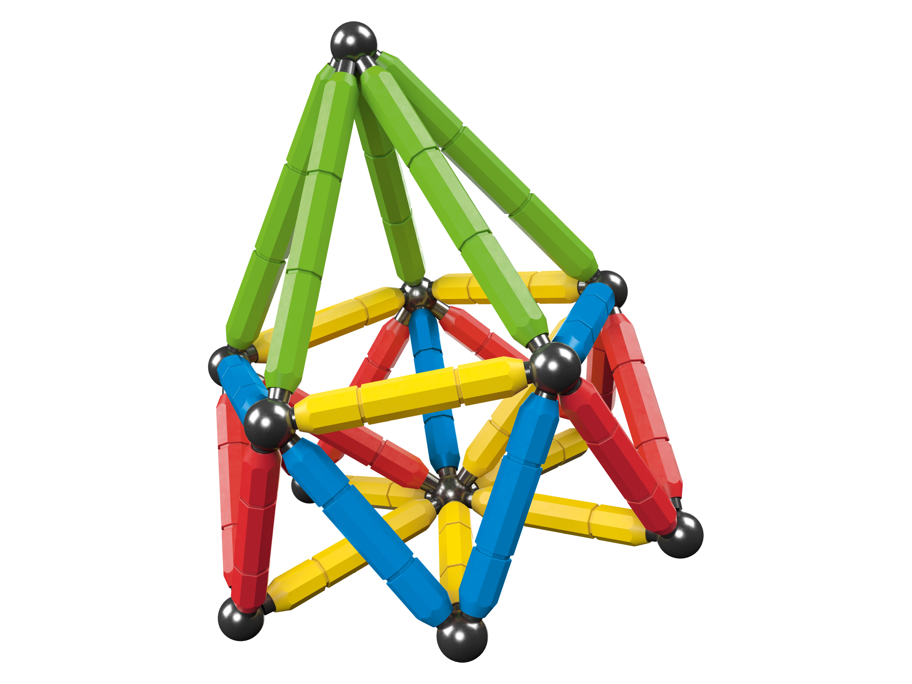 Thumbnail - lupilu® Magnetbausatz Leuchtend, 56-teilig / Magnetbausatz Bunt, 60-teilig (Bunt)