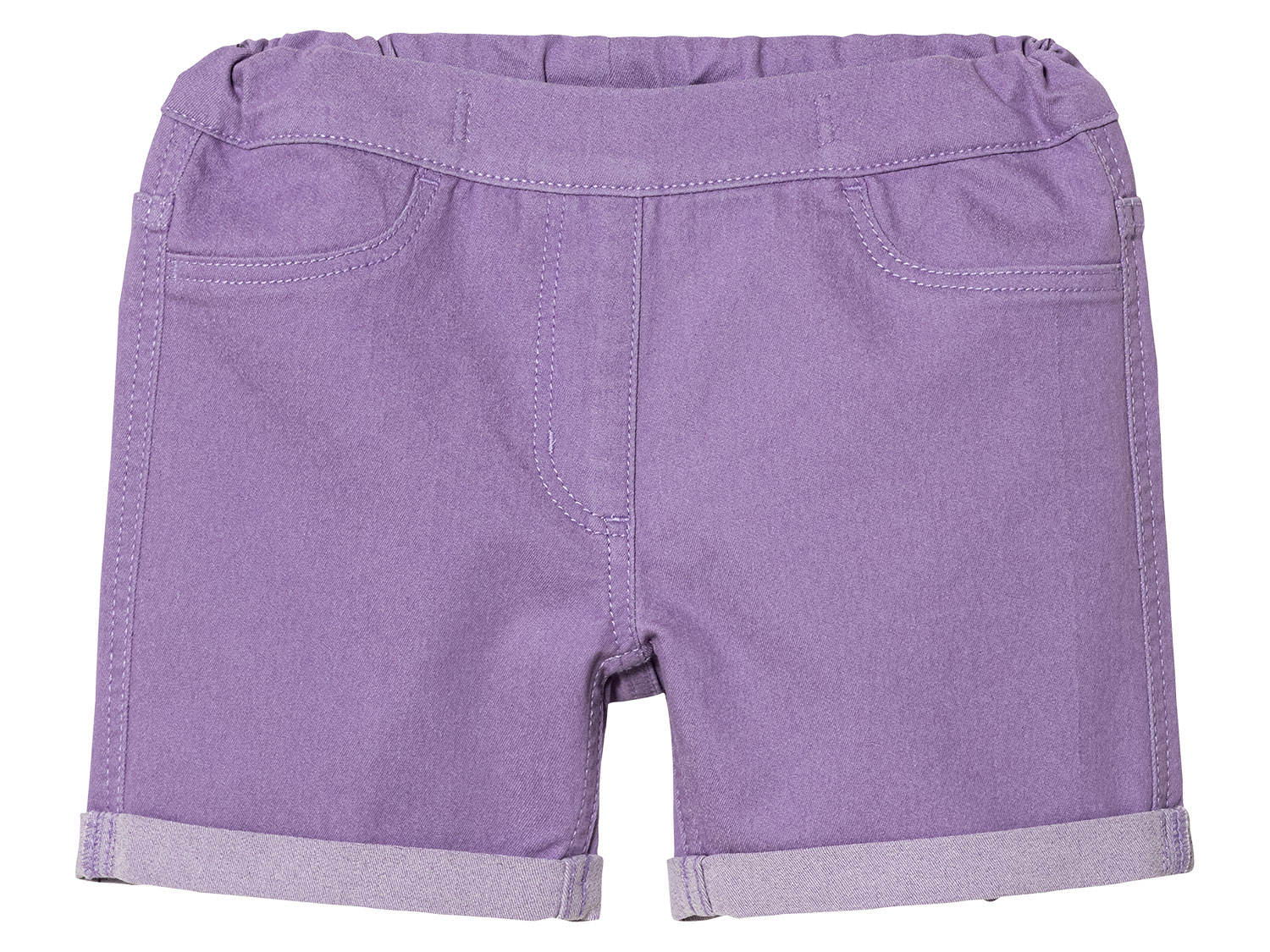 LUPILU® Kleinkinder Denimshorts (lila/schwarz, 122/128) – Bild 2 von 4