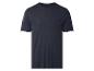 Dunkelblaues Herren-T-Shirt mit kurzen Ärmeln und Tasche