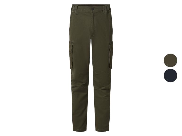 Herren-Cargohose in Dunkelgrün, mit zwei Farboptionen dargestellt.