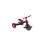 Rot-schwarzes Kinderdreirad mit Sitz und Pedalen