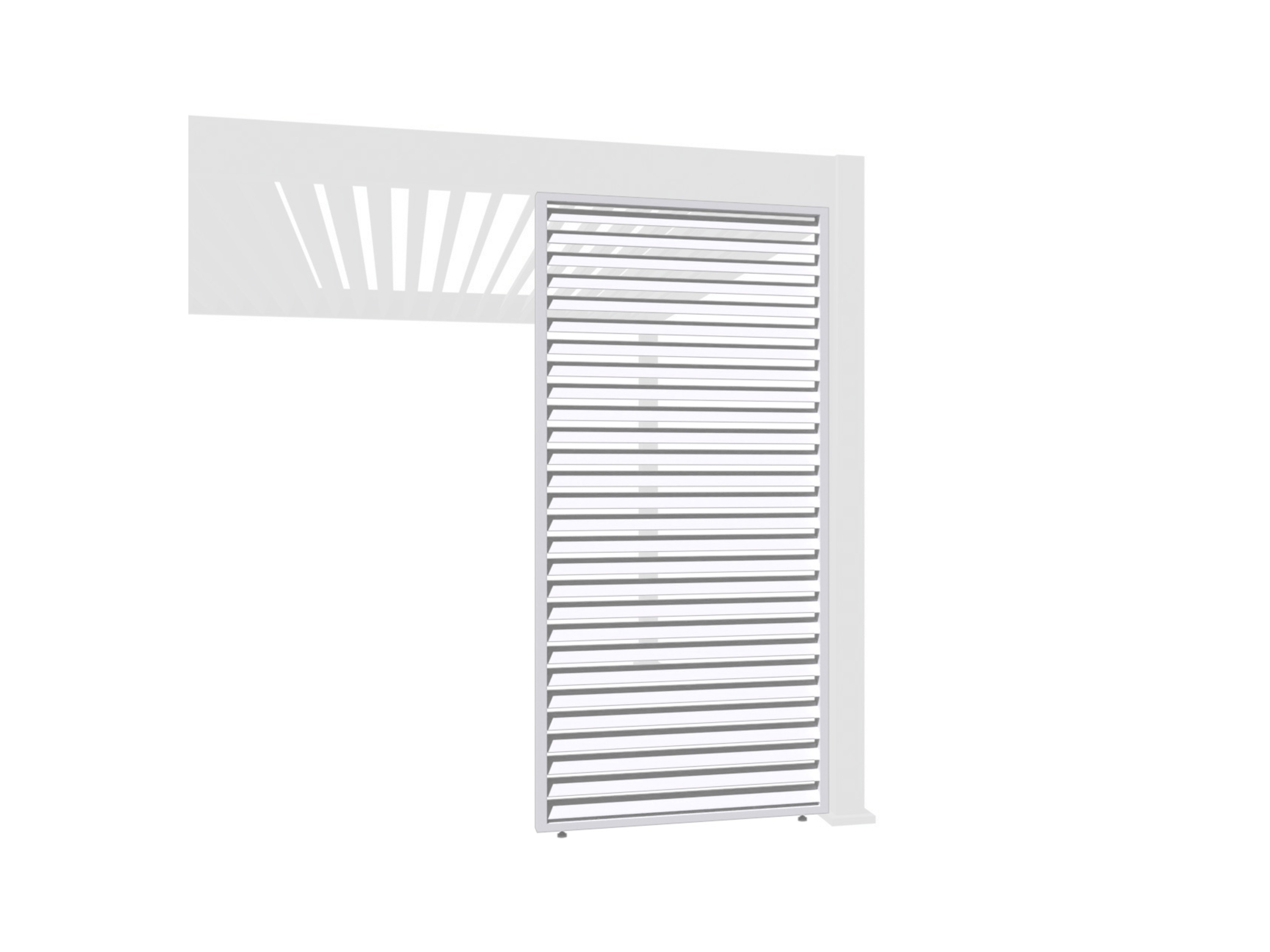 Thumbnail - Pergoline Seitenwandpaneel Trumpf + Superior (horizontal, Weiß, 1,23 m)