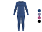 Blauer Herren-Thermo-Unterwäsche-Set mit strukturierten Details.
