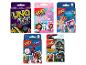 Fünf verschiedene UNO-Kartenspiele, darunter Flip, Junior Gabby's Dollhouse, Lilo & Stitch, Spider-Man und Jurassic World.