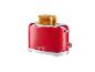Roter Toaster 1995 mit Toast.