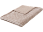 Weiche beige Decke mit gerippter Textur und Sherpa-Futter
