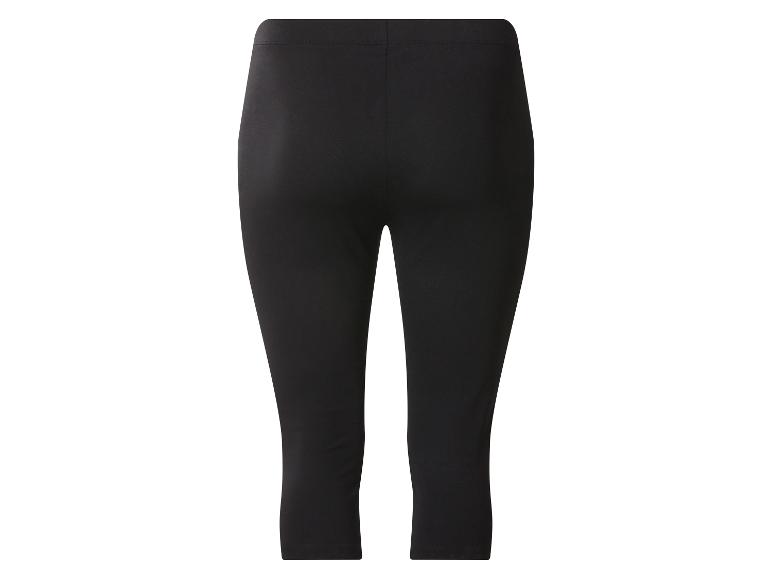 Schwarze Capri-Leggings für Damen, Rückansicht