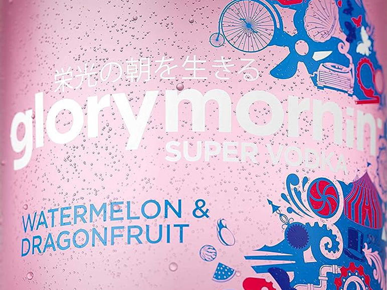 Glory Mornin Geschenkbox Vol VODKA SUPER Dragonfruit 40% Watermelon mit 