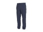 Dunkelblaue Cargohose mit elastischem Bund und Seitentaschen.