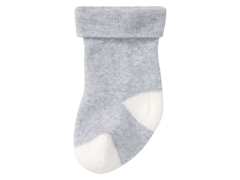 Gehe zu Vollbildansicht: lupilu® Baby Thermo-Socken, 5 Paar, mit hohem Baumwollanteil, weiß/grau - Bild 5