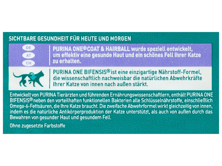 Gehe zu Vollbildansicht: PURINA ONE BIFENSIS COAT & HAIRBALL Katzenfutter trocken, reich an Huhn 6er Pack (6 x 1,5 kg) - Bild 5