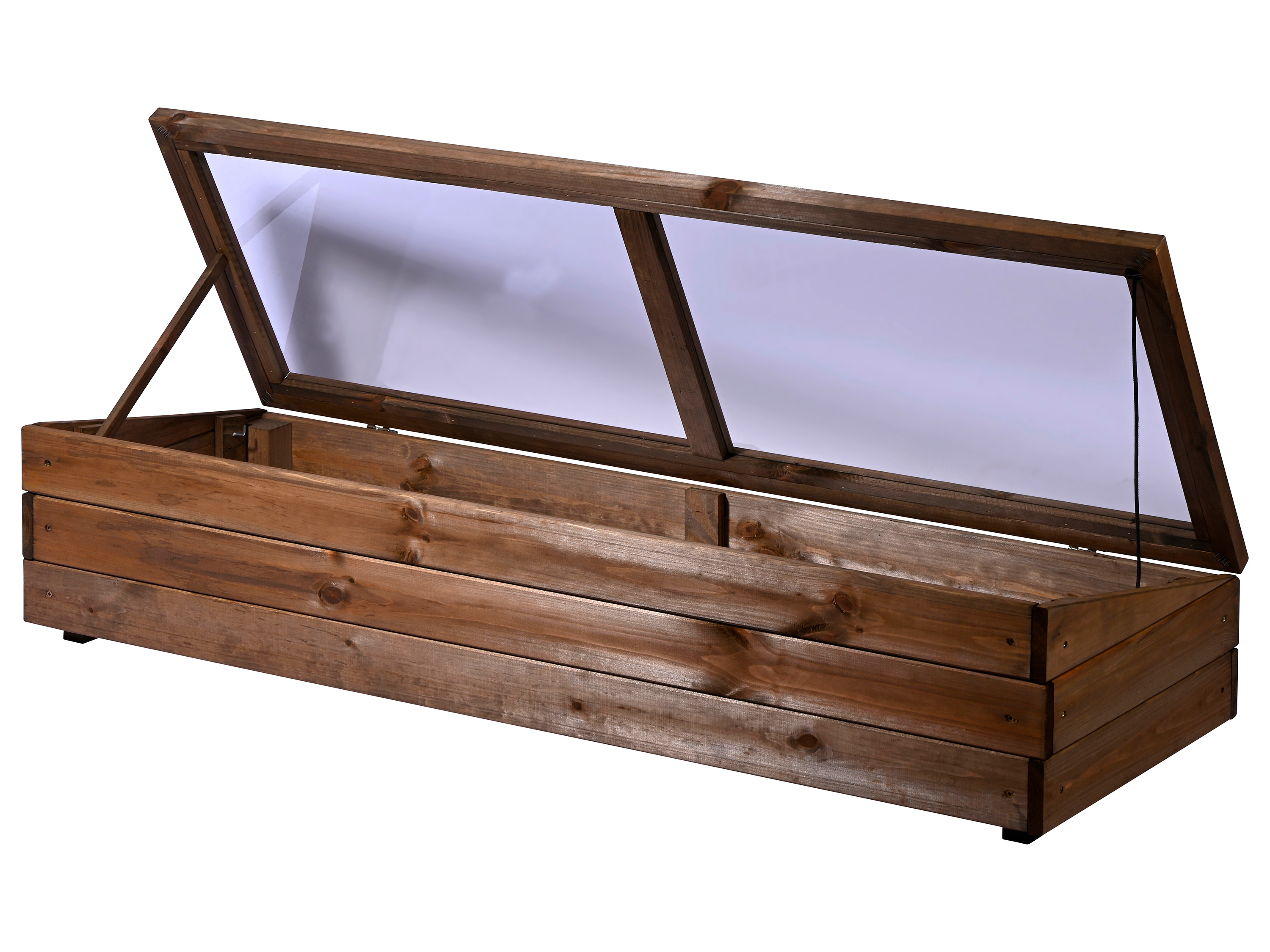 dobar Frühbeet-Aufsatz für Hochbeet, dunkelbraun (117x40x26cm) | 04055894584071