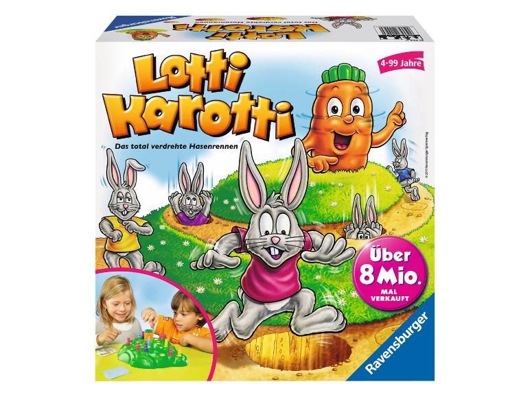 Ravensburger Lotti Karotti Brettspiel mit Hasen und Karotte, für 4-99 Jahre.