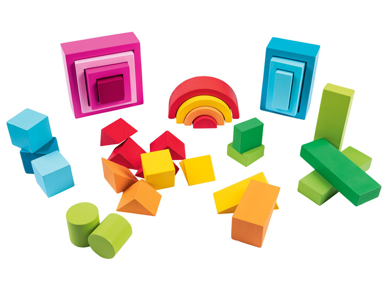 Gehe zu Vollbildansicht: Playtive Holz Regenbogen-Sets, nach Montessori-Art - Bild 16