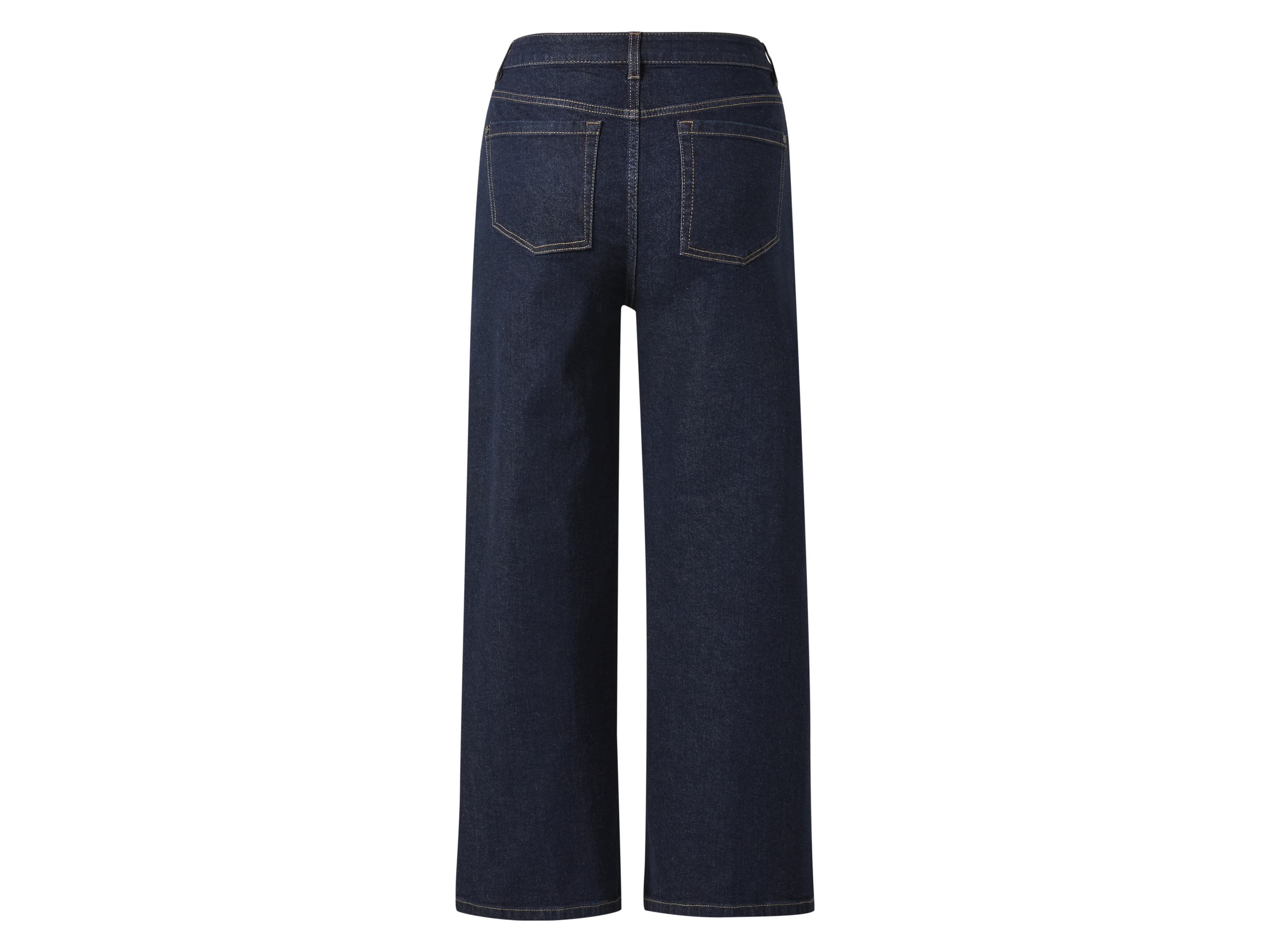 Thumbnail - esmara® Damen Jeans, mit weitem Bein (Dunkelblau, 42)