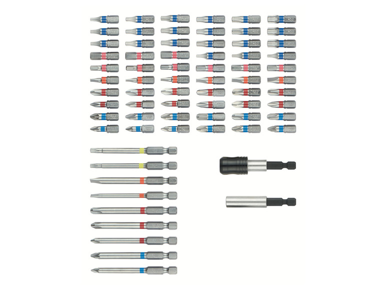 Gehe zu Vollbildansicht: PARKSIDE® Bit- / Bit-Stecknuss Set »PBS3 A2«, farbcodiert - Bild 5