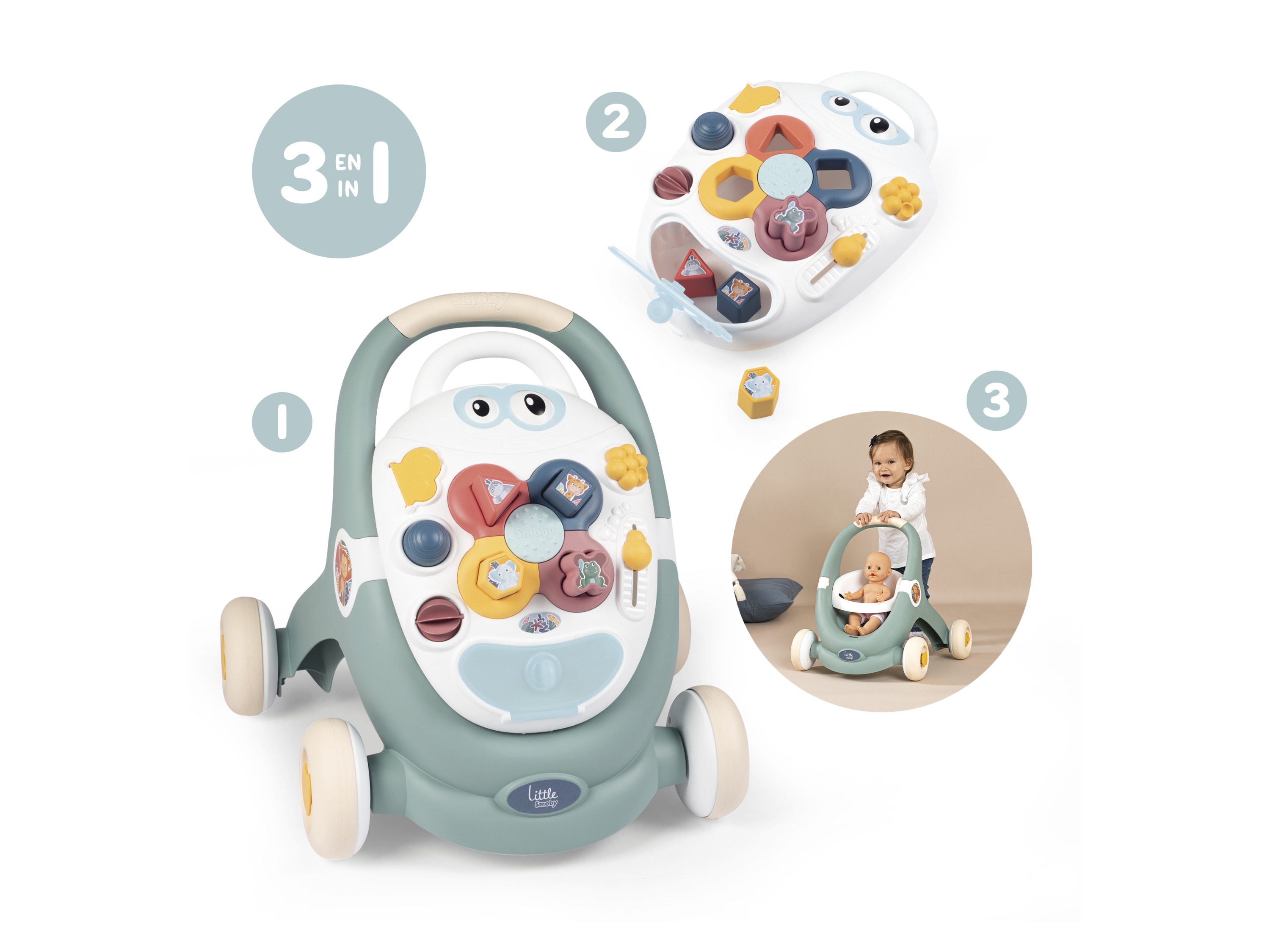 SMOBY 3-in-1 Lauflernwagen – Bild 4 von 4