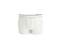 Weiße Herren-Boxershorts mit grauen Nähten.