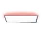 Rechteckige LED-Panel-Leuchte mit roter Umgebungsbeleuchtung