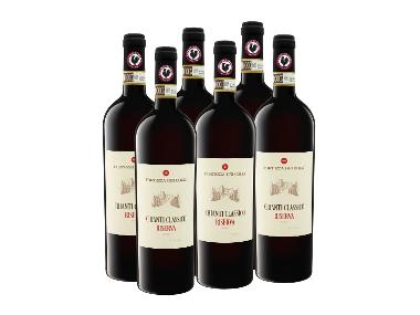 6 x 0,75-l-Flasche Weinpaket Fortezza dei Colli Chianti Classico Riserva DOCG Rotwein 2019