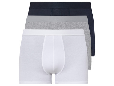 LIVERGY® - Herren Boxer, 3 Stück, hoher Baumwollanteil (marine/grau/weiß, 8/XXL) 