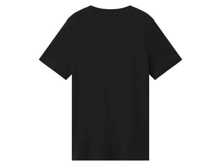 Schwarzes Kurzarm-T-Shirt, Rückansicht