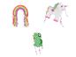Regenbogen-, Einhorn- und Dinosaurier-Piñatas für Kinderfeste.