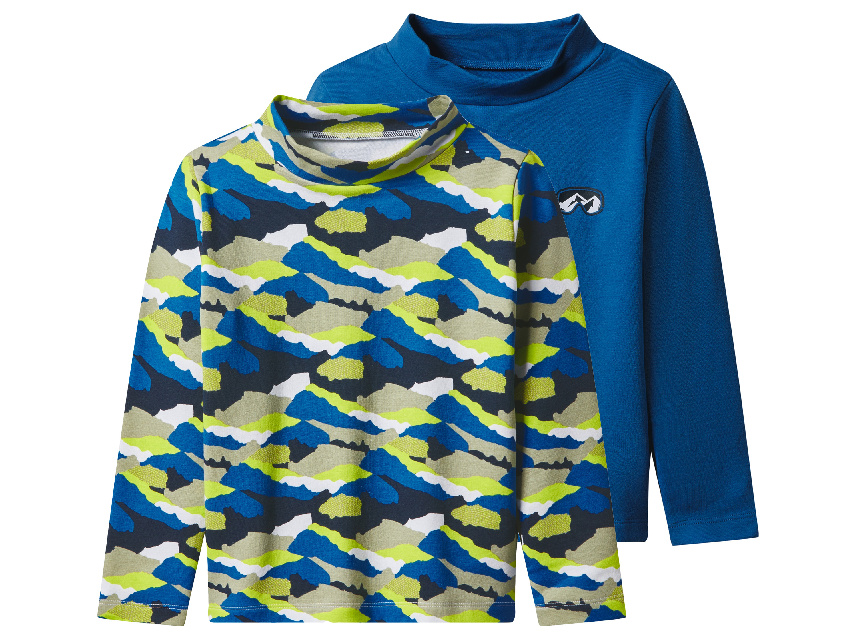 LUPILU® Kinder Thermo-Langarmshirts, 2 Stück (Blau, 86/92)