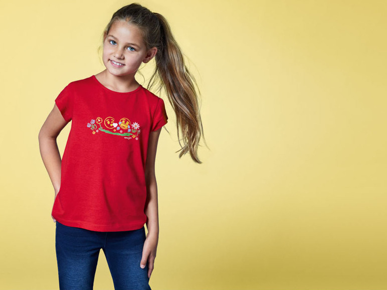 Gehe zu Vollbildansicht: Kleinkinder/Kinder Mädchen T-Shirt, mit coolem Print - Bild 5