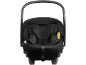 Schwarzer Hauck Babysitz mit Tragegriff und gepolstertem Innenraum.