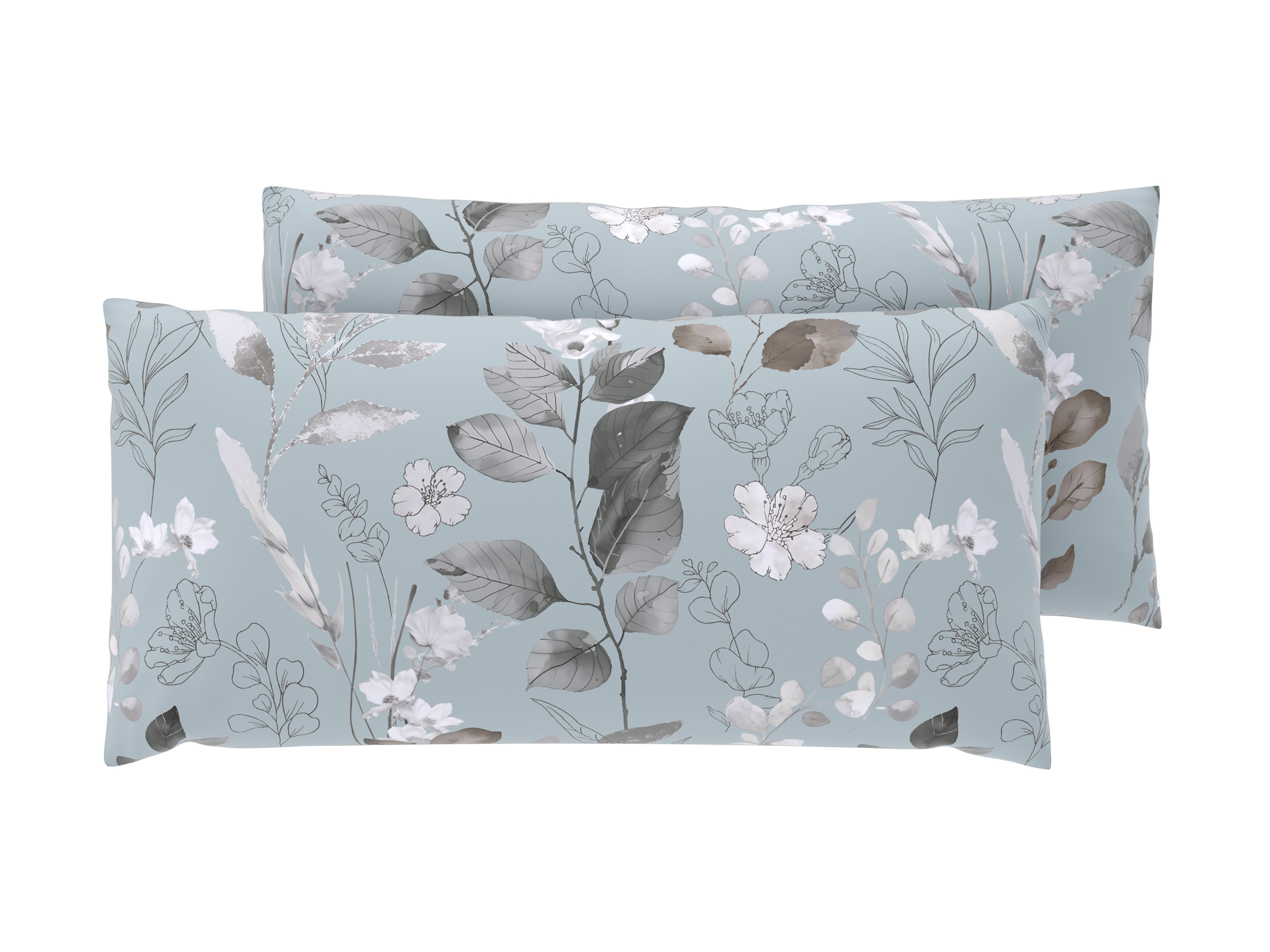 LIVARNO® Renforcé-Kissenbezüge, 40 x 80 cm (Blau)""