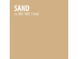Ein Farbmuster in der Farbe Sand, RAL 1001, matt.
