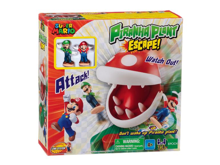 Super Mario™ Piranha Plant Escape! Brettspiel von Epoch Games, mit Mario- und Luigi-Figuren.