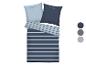 Tom Tailor gestreifte Bettwäsche in Blautönen, mit zwei Kissenbezügen.
