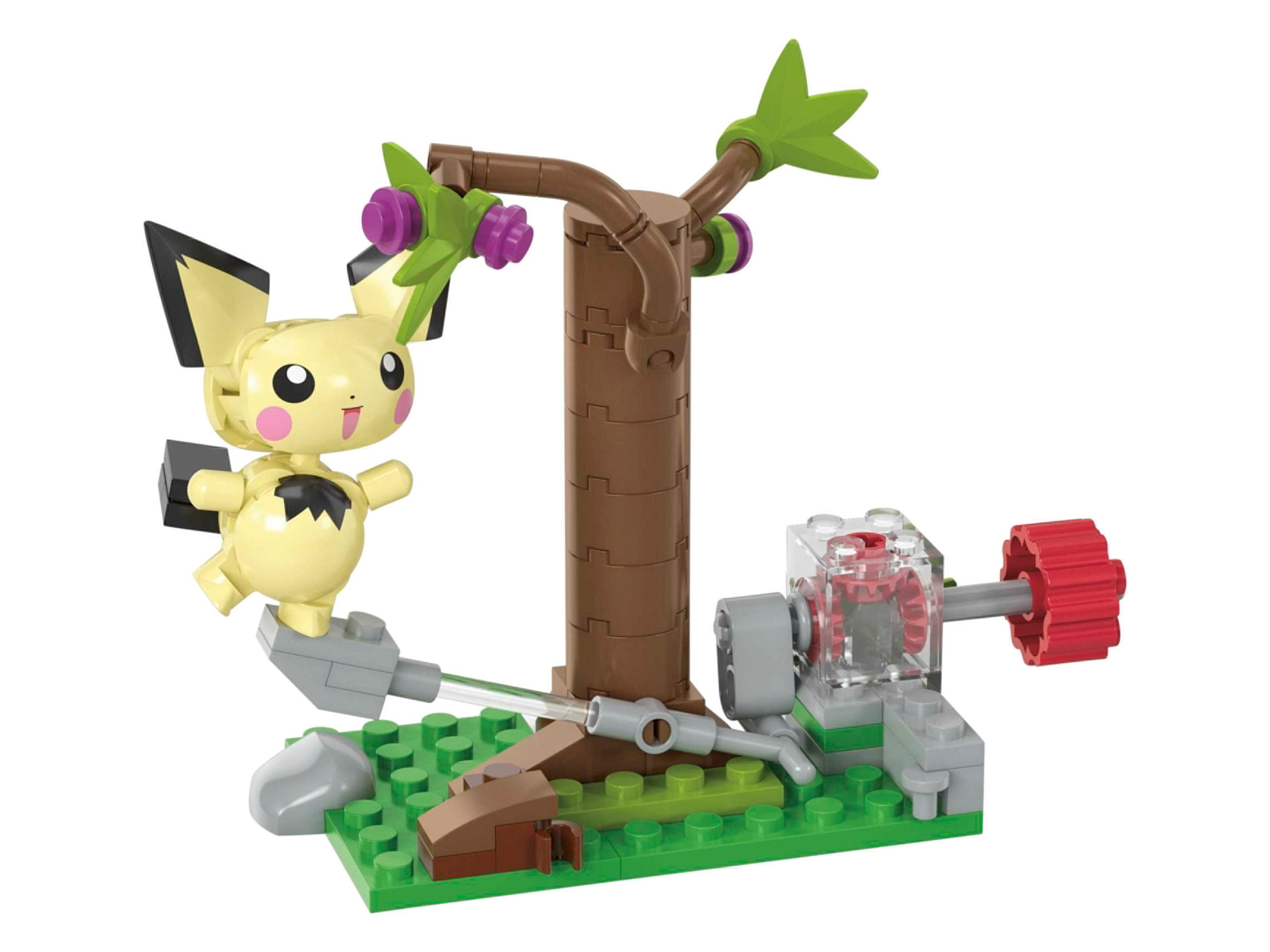 MATTEL MEGA Pokémon (Pichus Wald-Futtersuche)““ | Glumandas feurige Drehung/Pichus Wald-Futtersuche: 15 cm Altersempfehlung: 7+ Anzahl Teile: 2er Pokéball Set Glumanda und Pichu/ Pikachu und Zubat: 40