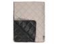 Gesteppte Decke in Beige und Schwarz mit kleinem Logo-Etikett