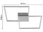 Moderne LED-Deckenleuchte in Grau und Weiß, 51,3 cm lang und 51,3 cm breit