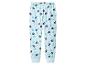 Hellblaue Kinder-Pyjamahose mit Blumen- und Herzmuster