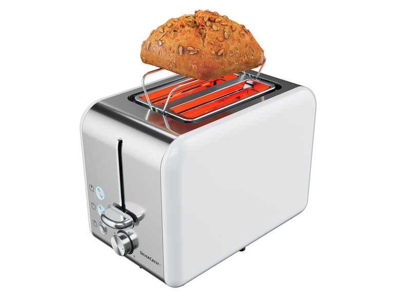 Gehe zu Vollbildansicht: SILVERCREST® KITCHEN TOOLS Toaster »STB 950 A1«, mit integriertem Brötchenaufsatz, 950 W - Bild 4