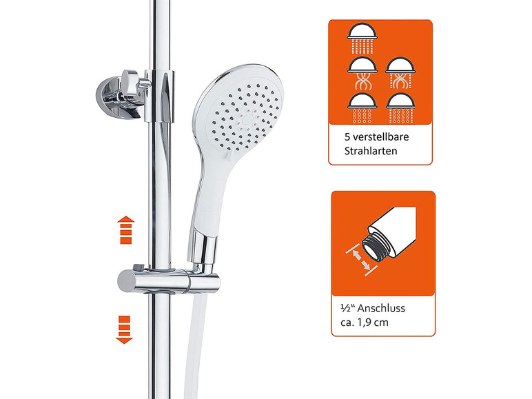 Gehe zu Vollbildansicht: Eisl Duschsystem »GRANDE VITA«, mit fünf Strahlvarianten - Bild 5